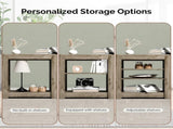 70 inch washed gray double-sided cross fireplace cabinet 177.8 * 34.5 * 60cm 41189429