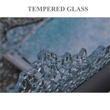 Two Door Glass Cabinet Glass Display Cabinet with 3 Shelves, White 81861862