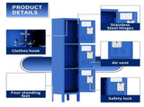 66"H Metal Lockers for Employees with 3 Door Storage Locker for Employees Gym School Home Office 82793070