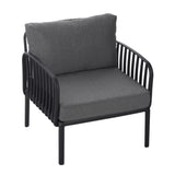 Outdoor Patio Club Chair, Modern Patio Furniture, Waterproof Thick Cushion Deep Seating for Porch, N780P199454B