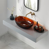 Vessel Sink Resin Bathroom Sink Modern Art Sink 25C62-brown W3034P280554