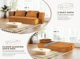Convertible Sofa Bed with Blanket, Boneless Cloud Couch Queen Scott Fabric for Living Room Bedroom, 45361806