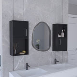 ZUN Oba 2-Pc Wall-Mounted Bathroom Medicine Cabinet with Open and Closed Storage B070P188846