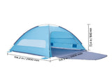 Beach Tent Sun Shelter for 8 People, UPF 50 Sun Protection, Portable Canopy with Carry Bag & Sand 11033776
