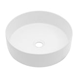 15.75"x15.75" White Ceramic Vessel Bathroom Sink W1243P290622