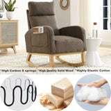Welike 27.6"W Modern Accent High Backrest Living Room Lounge Arm Rocking Chair, Two Side W83472308