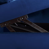 Navy Blue Chaise Lounge Indoor,Velvet Lounge Chair for Bedroom with Storage & Pillow,Modern W1170105033