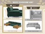 U-Shaped Convertible Sectional Sofa with 2 Chaise Lounges, 4-Seater Modular Couch with Removable & 13591689