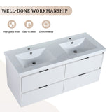 48 Inch Bathroom Vanity With Dual Sink, Resin Sink, 4 Soft Close Drawers, 48x18 W999P192264