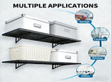 4 Pack Garage Wall Shelving Heavy Duty - 1.4 x 4 Foot Wall Mounted Storage Shelves with Built-in W5072P469263