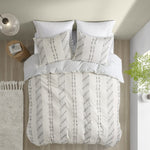 ZUN 3 Piece Cotton Jacquard Duvet Cover Set B03596506