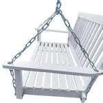 ZUN Front Porch Swing with Armrests, Wood Bench Swing with Hanging Chains,for Outdoor Patio ,Garden 27401384