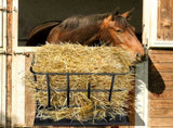Large Capacity Hay Feeder with Detachable Grain Tray, Heavy Duty Steel 2 in 1 Hay Rack, Multiple 79107456