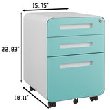 ZUN 3 Drawer Mobile File Cabinet Under Desk Office,Simple Style Versatile Storage Cabinet for W1247P189967