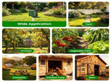 Yard Motion Activated Sprinkler Deterrent, Solar & USB Charging, Wide Coverage PIR Sensor, IP65 06231928