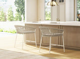 Maiden 27" Set of 2 Patio Counter Stool, Beige Axroma Olefin B2719P245994