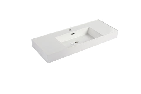 ZUN 48 Inch Resin basin For Bathroom Vanity,Vanity Top only W1972P186775