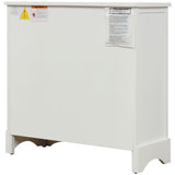 Rustic Storage Cabinet with Two Drawers and Four Classic Rattan Basket for Dining Room/Living Room 05936354