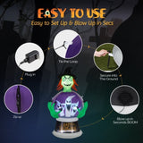 5.9ft Witch & Crystal Ball Inflatable Halloween Decoration 99372515