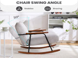 Modern Accent Chair Arm Chair Living Room Rocking Chair Metal Frame W1403P241856
