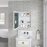 24'' W x 30'' H Surface Frameless Mirror Medicine Beveled Mirror Edges Bathroom Medicine W2287P250158