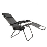 ZUN Infinity Zero Gravity Chair Pack 2, Outdoor Lounge Patio Chairs with Pillow and Utility Tray 81629870