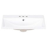 ZUN 24" Single Bathroom Basin Sink, Vanity Top Only, 3-Faucet Holes, Resin WF305070AAK