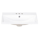 ZUN 24" Single Bathroom Basin Sink, Vanity Top Only, 3-Faucet Holes, Resin WF305070AAK