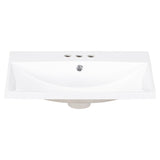 24" Bathroom Vanity Top Only, White Basin, 3-Faucet Holes, 4" Faucet Available, Ceramic WF287736AAK