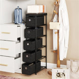 Modern Minimalist Chest of Drawers - 5 Drawers Countertop, Industrial Wood Top, Versatile as Side 52539284