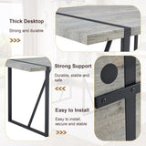 Industrial Rectangular MDF Light Grey Patterned Dining Table for 4-6 people with 1.5 inch thick MDF W1151P209828