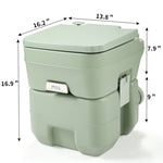 ZUN 5 Gallon Portable Toilet, Flush Potty, Travel Camping Outdoor W2181P154821