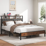 Queen Bed Frame Headboard, wooden platform bed frame, bedside with soft packaging and 2 USBs, no W636P317033