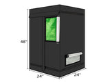 LY-60*60*120cm Home Use Dismountable Hydroponic Plant Growing Tent with Window Green & Black 34597923