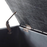 Upholstered tufted button storage bench ,Linen fabric entry bench with spindle wooden legs, Bed W2186P151308