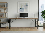 Rotten wood color SG016FD P2 particleboard iron pipe 160cm cut-off computer desk with non-woven 29767186