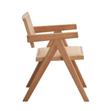 Casual Stylish Rattan Arm Chairs Set of 2 Natural Finish Mid-Century Modern Kitchen Dining Furniture B2741P333533