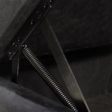 Black Chaise Lounge Indoor,Velvet Lounge Chair for Bedroom with Storage & Pillow,Modern Upholstered W1170100898