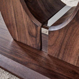 Modern Minimalist Walnut Dark Brown Texture Sticker-Patterned MDF Rectangular Coffee Table. Add a W1512P361009