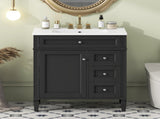 30'' Bathroom Vanity with Top Sink, Modern Bathroom Storage Cabinet with 2 Drawers and a Tip-out N710P250194B