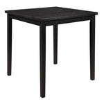 ZUN Counter Height Table Black Finish 1pc Square Transitional Style Wooden Dining Kitchen Furniture B011P168508