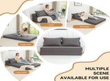 Foldable Sofa Bed Sleeper Lounge Chair with Pillow Floor Mattress Floor Couch with Backrest for W1170P314886