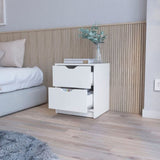 ZUN Dillon 2 Drawers Nightstand, Bedside Table with Storage B128P148695