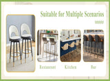 360 &deg rotatable bar.Modern White and Dark Gray Spliced Color PU comfortable upholstered bar W1151P268924