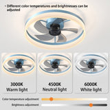 Ceiling Fans with Lights Dimmable LED Embedded installation of thin modern ceiling fans W1340120483