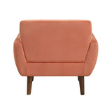 Orange Color Accent Chair Upholstered Velvet Cushion Seat Back Tufted Contemporary Living Room B011P283268