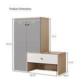 Multi-functional Shoe Storage Bench & Shoe Cabinets, Shoe Rack with Bench, Adjustable Shelves for N845P261774E