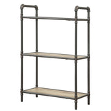 Antique Oak and Sandy Grey 3-tier Bookcase B062P185667