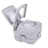 ZUN Lightweight Portable Toilet, 2.6 Gallon Flushable Camping Toilet, Sanitary Outdoor Travel Toilet for W2181P154818