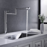 Pot shaped filler folding kitchen faucet with extended handle 18951448